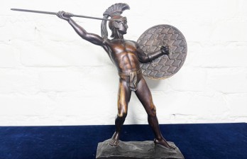 Древнегреческий воин бронзовая скульптура 